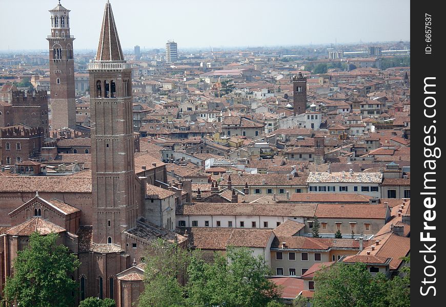 Panoramic Aerial In Verona, Italy
