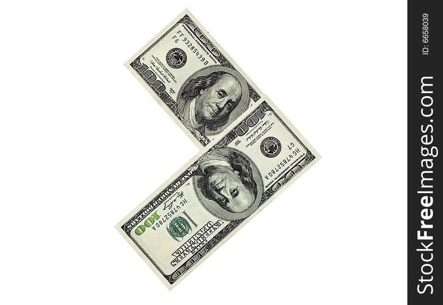 American money. Dollars isolated on white