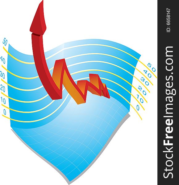 Vector illustration of abstract graph