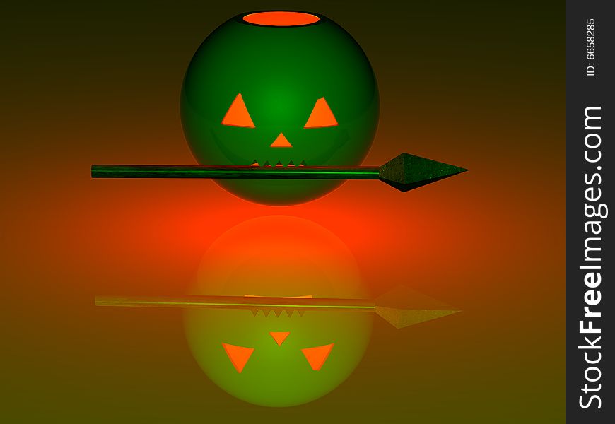 Pumpkin By A Holiday Halloween.