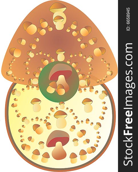 Mushrooms, food,nature,vector illustration