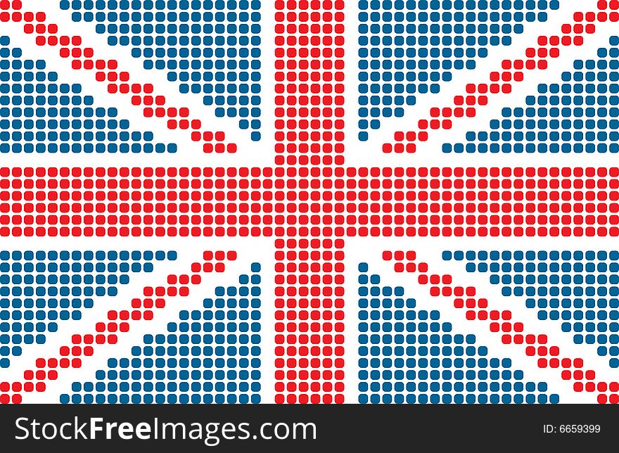 Dotted flag of United Kingdom