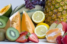 A Heap Of Cut Tropical Fruits Stock Images A Heap Of Cut Tropical Fruits Stock Images