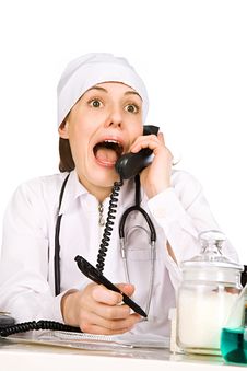 Comical Woman-therapist Royalty Free Stock Image Comical Woman-therapist Royalty Free Stock Image