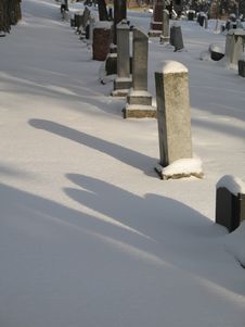 Cemetery Covered With Snow Stock Photos Cemetery Covered With Snow Stock Photos
