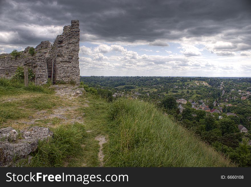 Rests of ancient fortress in Kremenets. Rests of ancient fortress in Kremenets