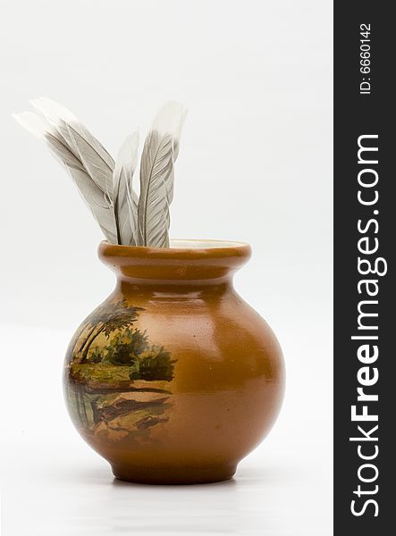Vase With Feathers