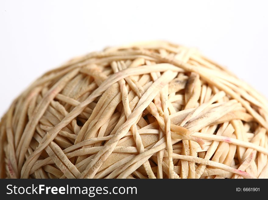 Rubber bands ball close up
connections. Rubber bands ball close up
connections