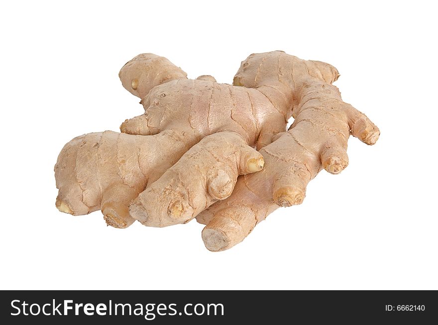 Fresh ginger isolated on a white background. Fresh ginger isolated on a white background.