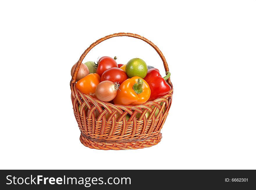 Vegetables isolated on a white background. Vegetables isolated on a white background.