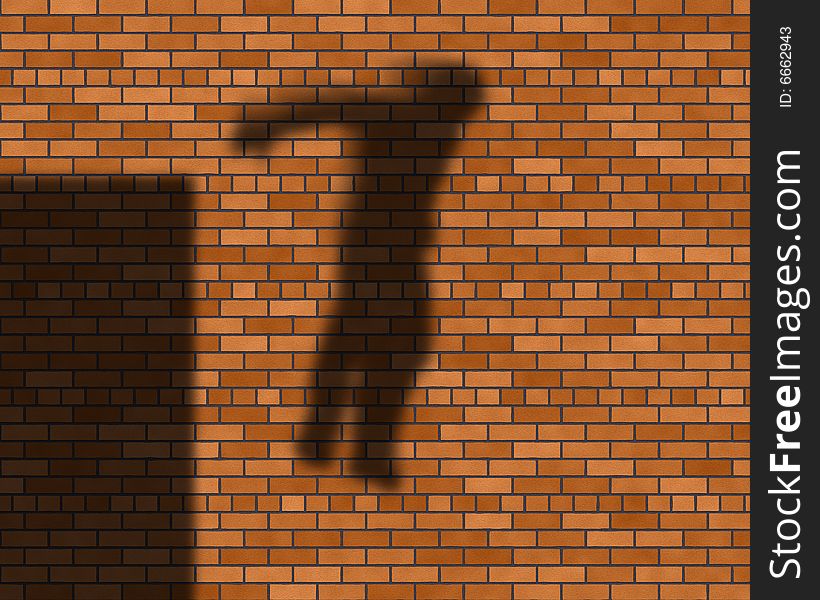 Shadow of a person jumping. Shadow of a person jumping