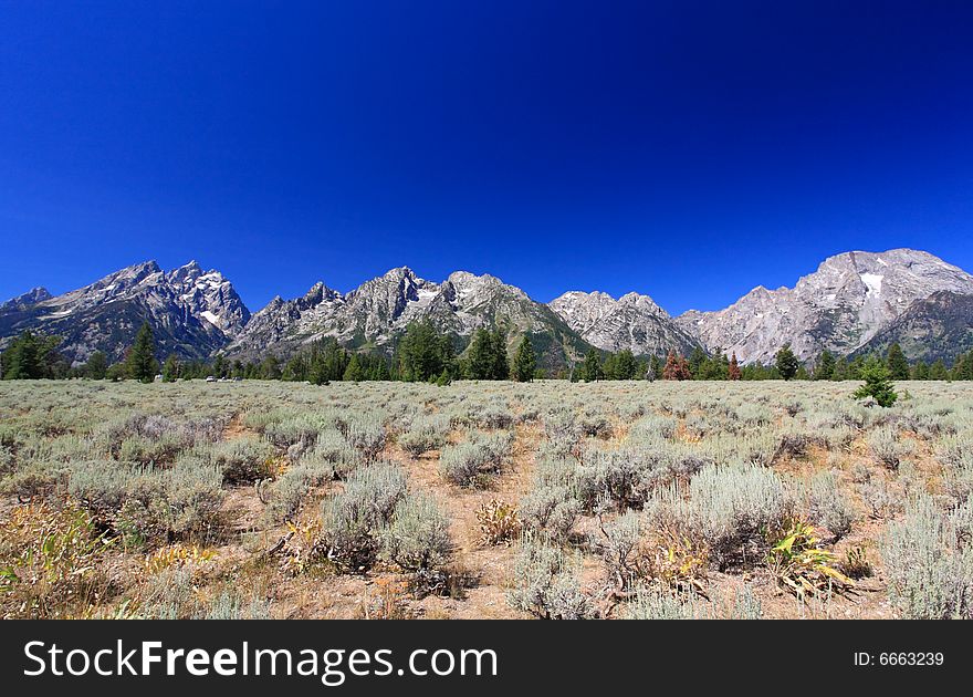 The Grand Teton National Park in Wyoming
