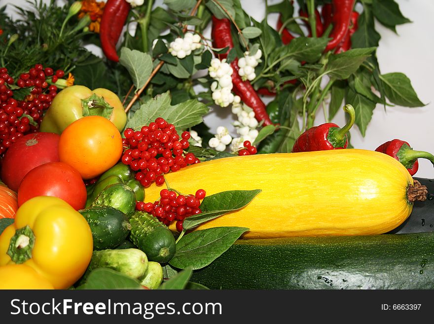 Full frame of a broad variety of Berries and vegetables. Full frame of a broad variety of Berries and vegetables