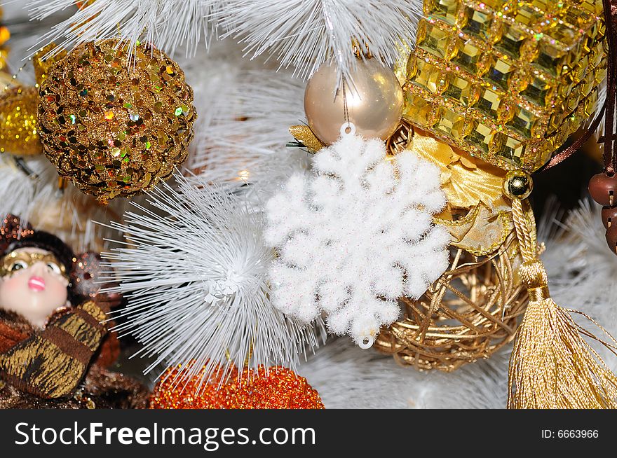 Christmas tree with shiny decoration