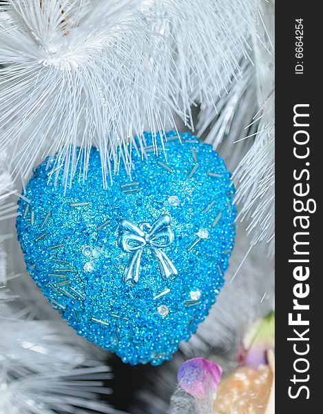 Christmas tree with shiny decoration