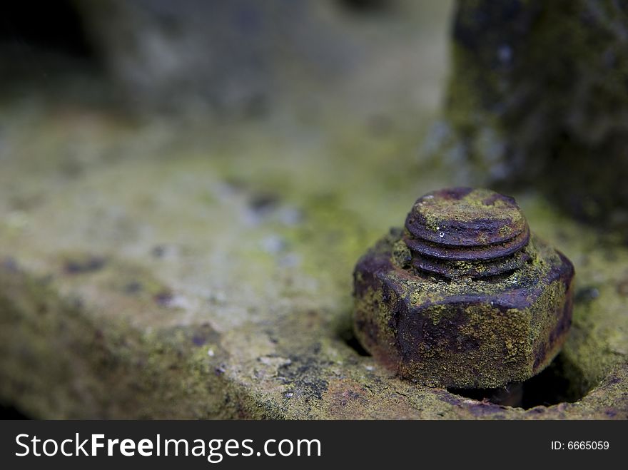 Rusty screw, the industrial symbol