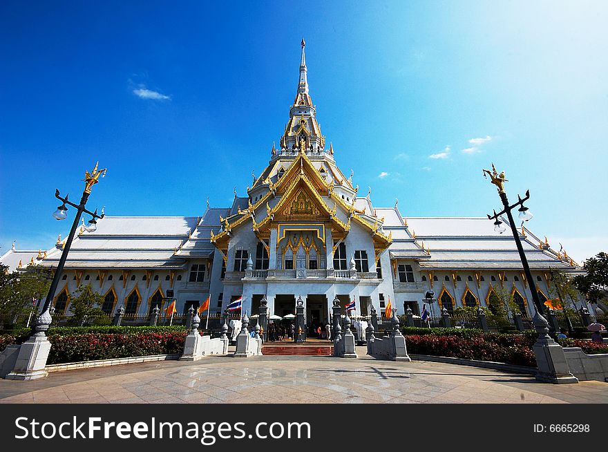 Buddhist architecture in Chachuangsao / thailand. Buddhist architecture in Chachuangsao / thailand