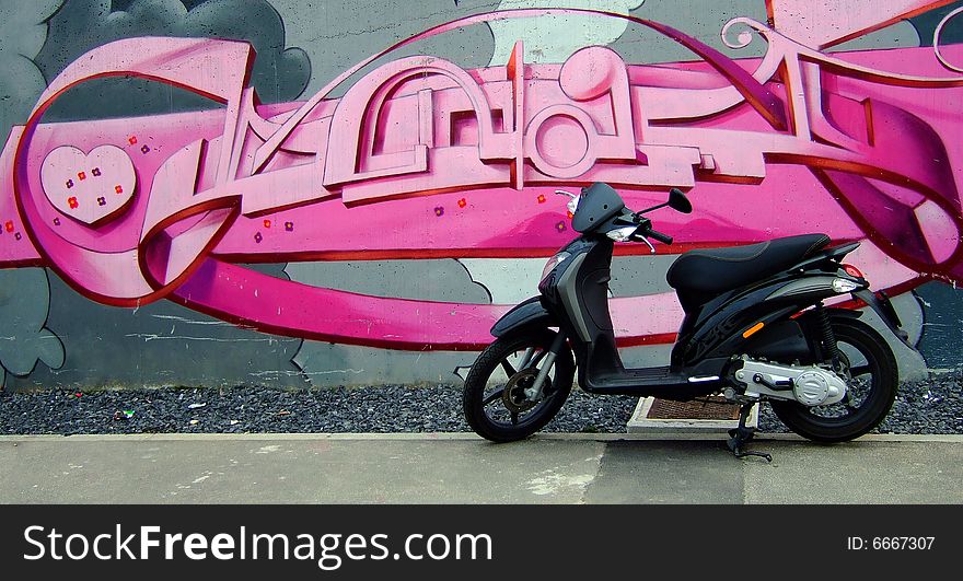 Scooter With Murals