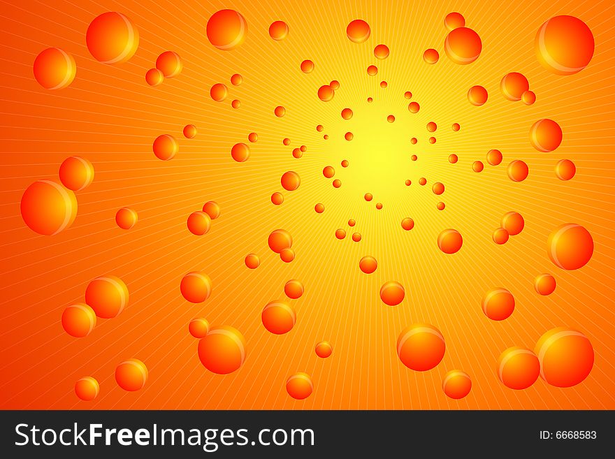 Vector illustration of Fire Balls