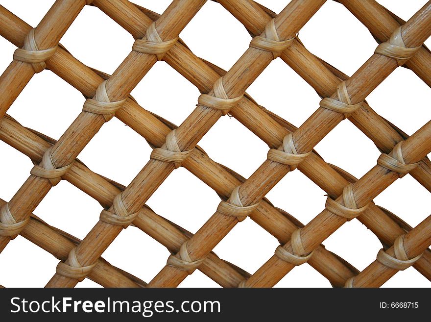 Wicker texture, isolated on a computer generated white background. Wicker texture, isolated on a computer generated white background.