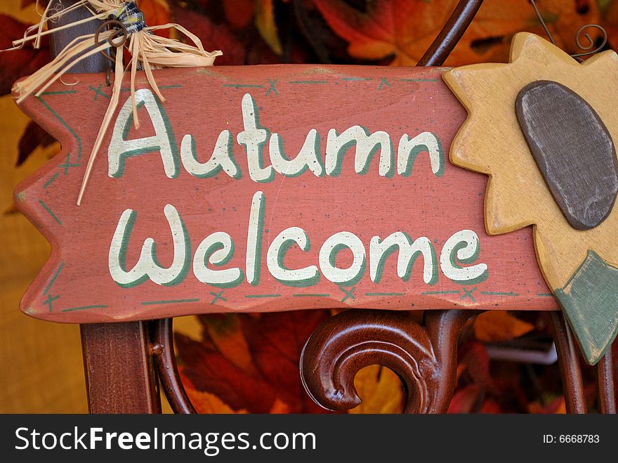 Autumn Welcome Sign