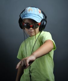 Girl Listening Music Stock Photo Girl Listening Music Stock Photo