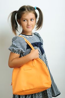 Girl With Handbag Royalty Free Stock Photos Girl With Handbag Royalty Free Stock Photos