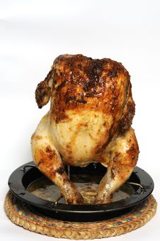 Hen Roasted On Broach Stock Images
