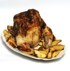 Hen Roasted On Broach Royalty Free Stock Photos Hen Roasted On Broach Royalty Free Stock Photos