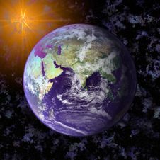 Earth Blue Planet In Space Stock Photography Earth Blue Planet In Space Stock Photography