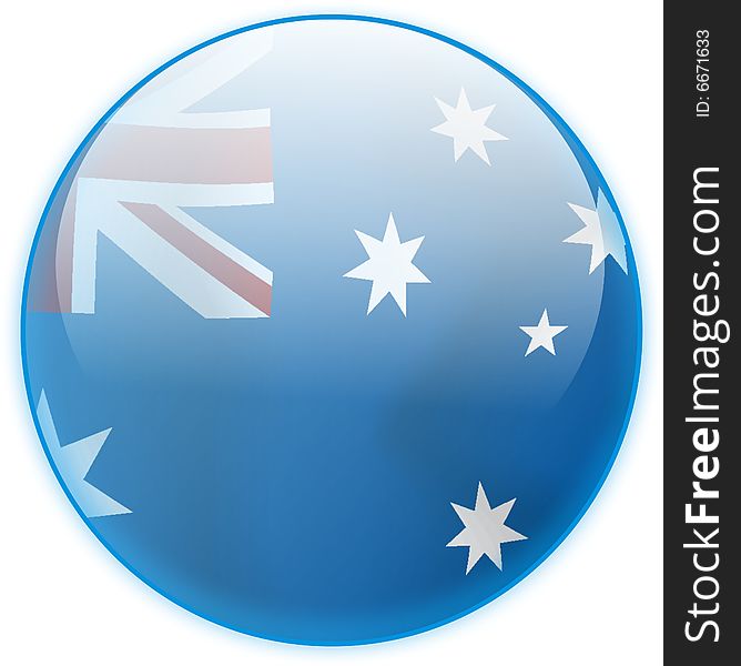 Blue web button with flag of Australia inside. Ready for design. VECTOR file is in attachment. All layers can be modified. Blue web button with flag of Australia inside. Ready for design. VECTOR file is in attachment. All layers can be modified