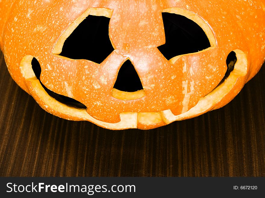 Halloween pumpkin isolated on black background