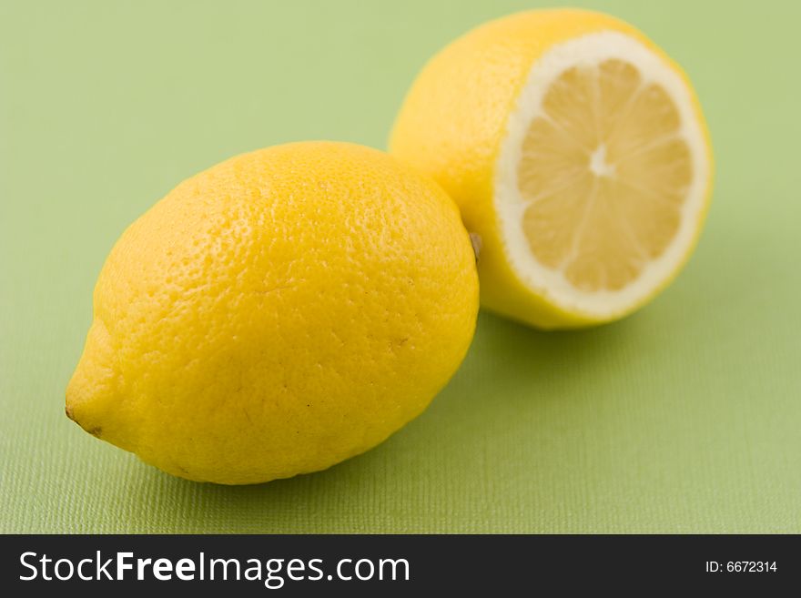 Close-up of Lemons on table