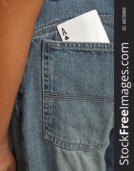 Close up club ace in back pochet jeans