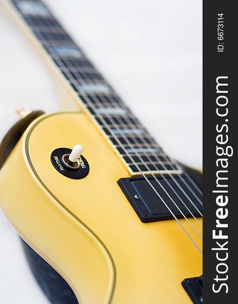 Original and custom made electric mahagony rock guitar - clipping path included for easy removal. Original and custom made electric mahagony rock guitar - clipping path included for easy removal.