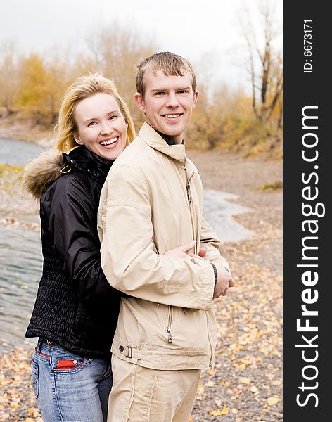 Happy Young Couple Outdoor