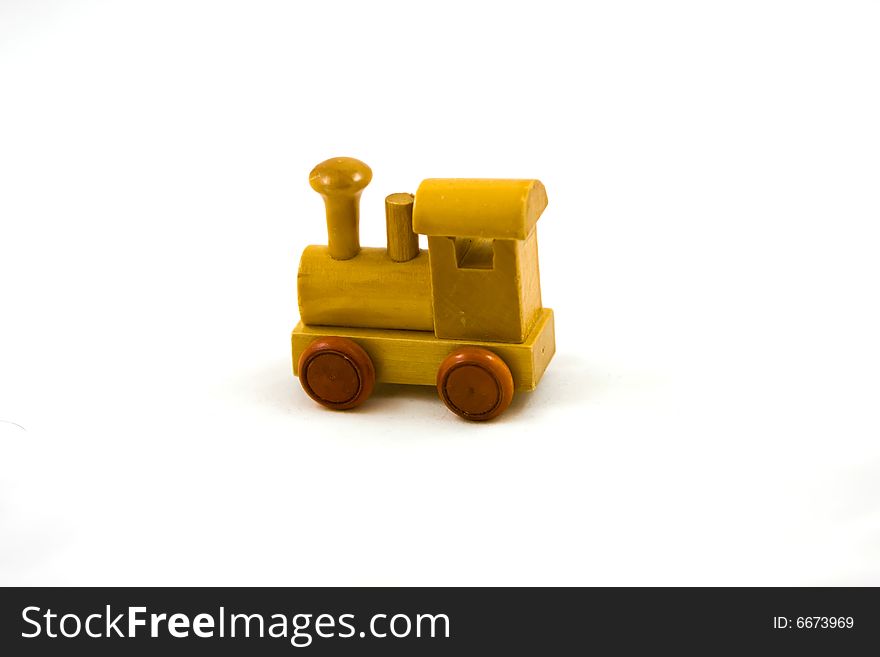 Train on a white background