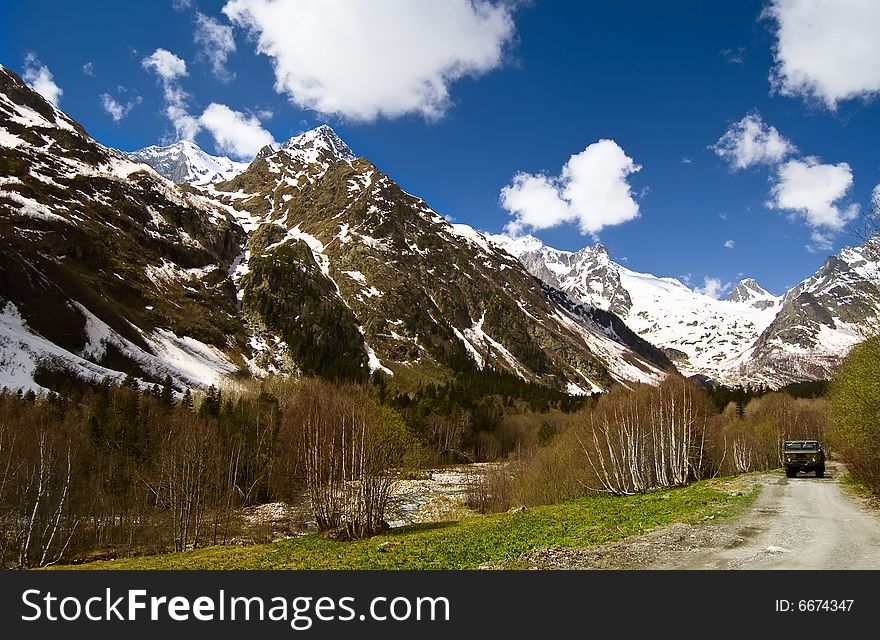 Abstract mountain background