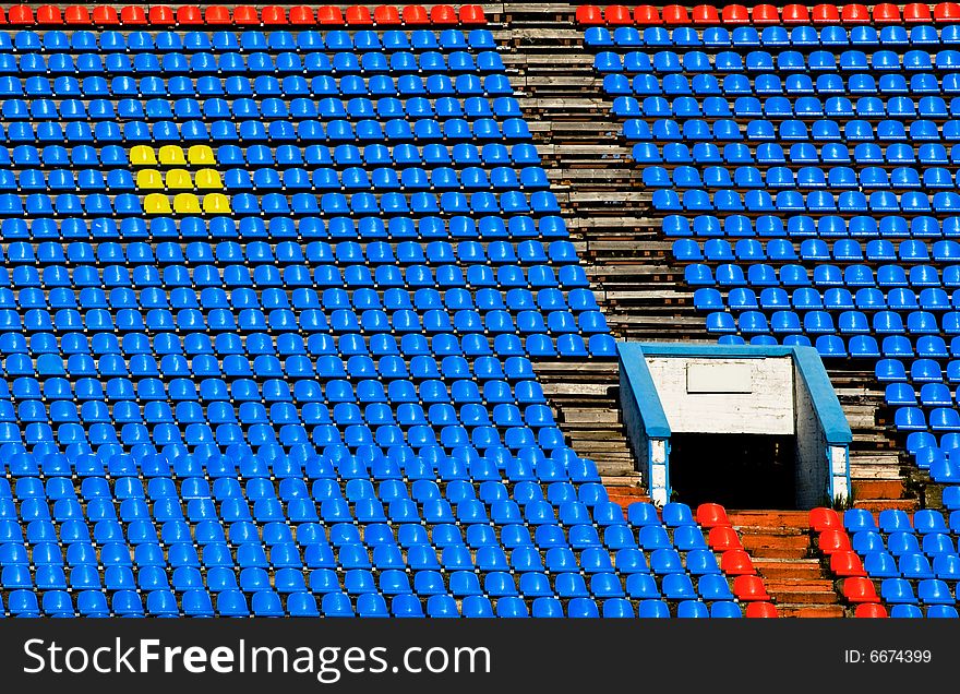 The empty sport stadium background