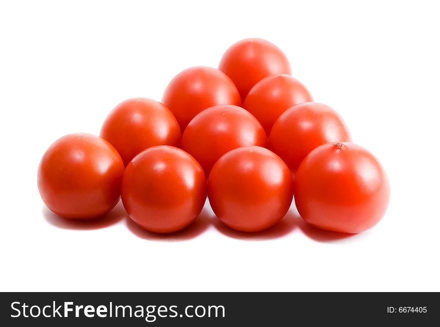 Close up tomato isolated on white. Close up tomato isolated on white