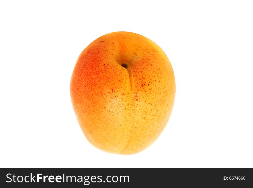 Colorful apricot isolated on white