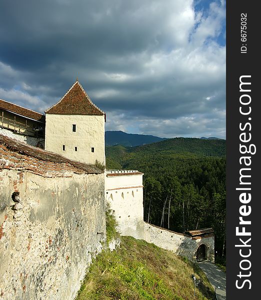 Rasnov fortress in Transylvania (Romania)