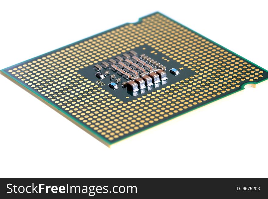 Macro of cpu processor with shallow DOF