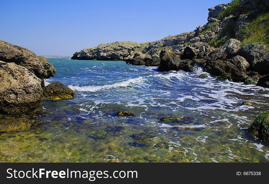 Beautifull wild bay in Krimea