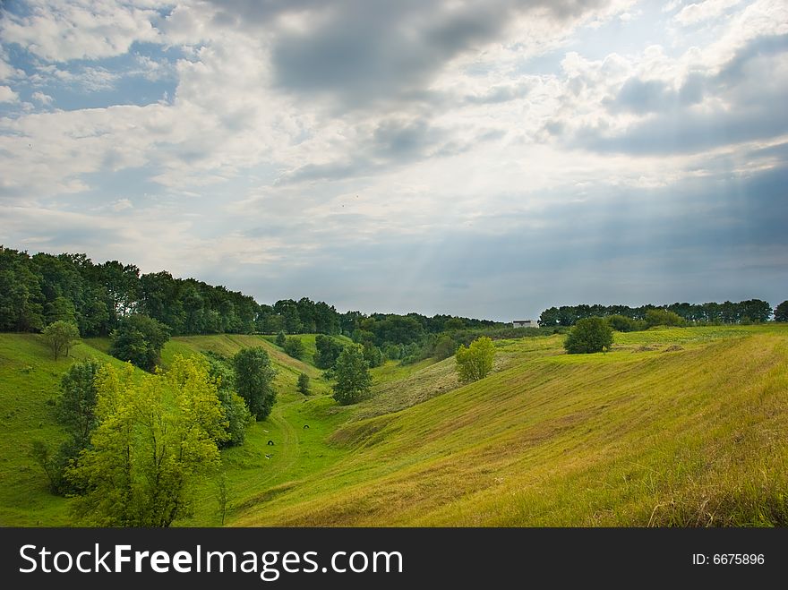 Summer landscape of Ukrainian nature