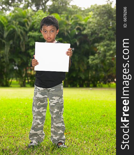 Asian boy of indian origin in the park