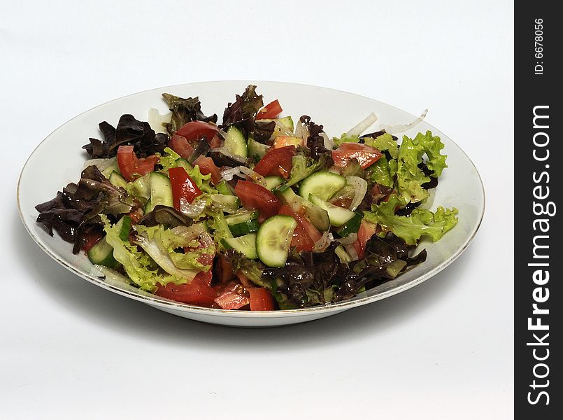 Salad from fresh vegetables