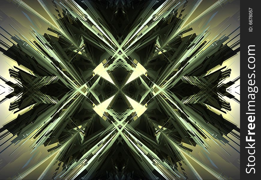 Unknown alien fantasy computer generated mirrored abstract. Unknown alien fantasy computer generated mirrored abstract