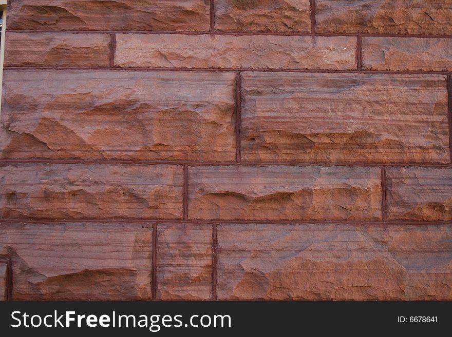 This is a Red Sandstone Wall in Historic Leadville from the 1880's
