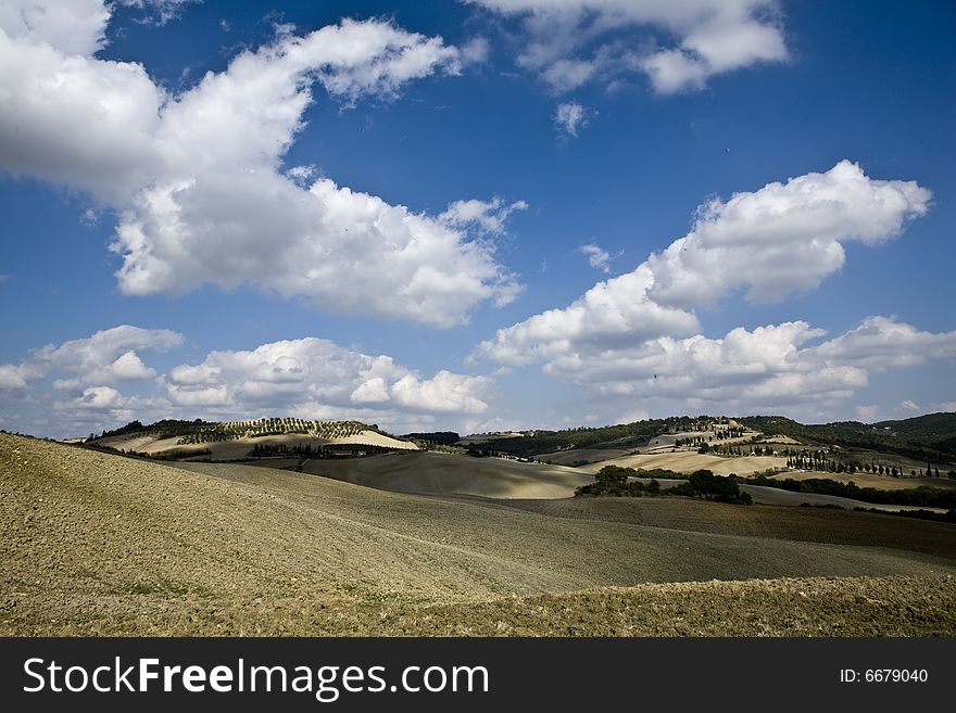 Relaxing landscape of tuscan rural area in a beautiful day. Relaxing landscape of tuscan rural area in a beautiful day